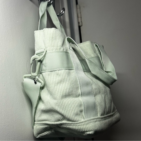 Adidas Corduroy Linen Green Mini Tote Bag/ Crossbody NWT - Picture 7 of 9